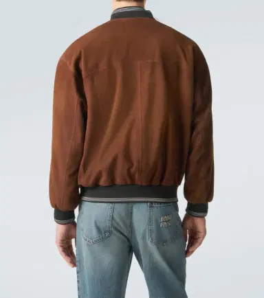 Miu Miu Suede bomber jacket | Thumbnail 7 Miu Miu Suede bomber jacket | Thumbnail 7