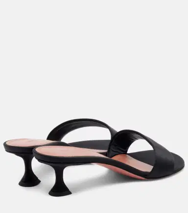 Amina Muaddi Andreea satin mules | Thumbnail 3 Amina Muaddi Andreea satin mules | Thumbnail 3