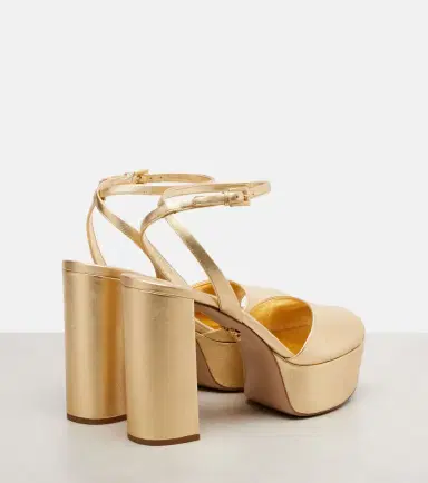 Prada Metallic leather platform sandals | Thumbnail 4 Prada Metallic leather platform sandals | Thumbnail 4