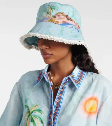 ALÉMAIS Alémais Printed linen bucket hat | Thumbnail 4 ALÉMAIS Alémais Printed linen bucket hat | Thumbnail 4