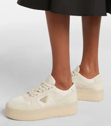Prada Downtown Bold Re-Nylon and suede sneakers | Thumbnail 6 Prada Downtown Bold Re-Nylon and suede sneakers | Thumbnail 6