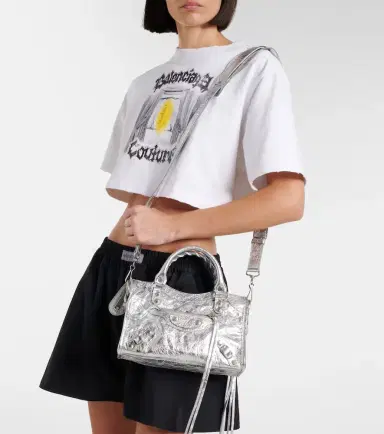 Balenciaga Le City Small metallic leather tote bag | Thumbnail 6 Balenciaga Le City Small metallic leather tote bag | Thumbnail 6