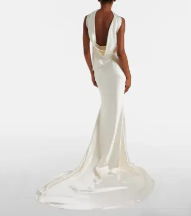 Danielle Frankel Bridal River silk and wool bustier gown | Thumbnail 5 Danielle Frankel Bridal River silk and wool bustier gown | Thumbnail 5