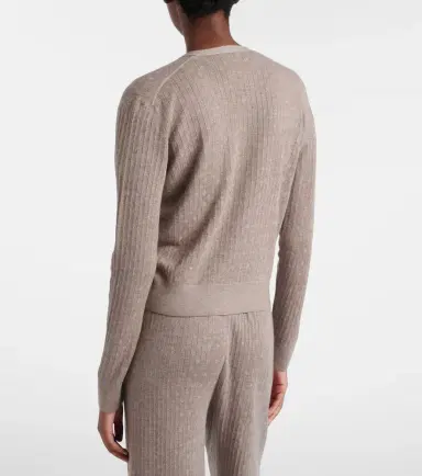 Loro Piana Ribbed-knit cashmere and silk cardigan | Thumbnail 5 Loro Piana Ribbed-knit cashmere and silk cardigan | Thumbnail 5