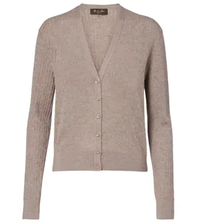 Loro Piana Ribbed-knit cashmere and silk cardigan | Thumbnail 1 Loro Piana Ribbed-knit cashmere and silk cardigan | Thumbnail 1