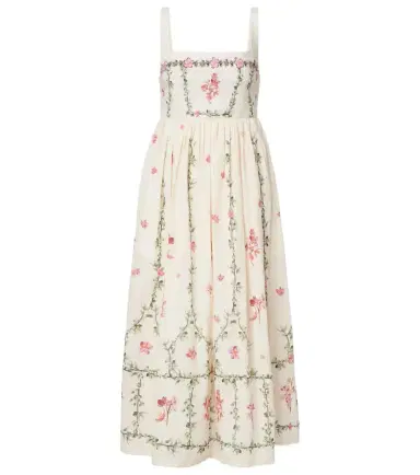 Agua by Agua Bendita Barbara floral cotton midi dress | Thumbnail 1 Agua by Agua Bendita Barbara floral cotton midi dress | Thumbnail 1
