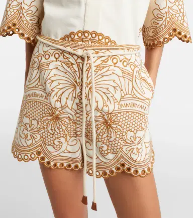 Zimmermann Como embroidered cotton shorts | Thumbnail 4 Zimmermann Como embroidered cotton shorts | Thumbnail 4