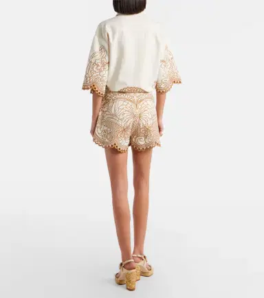 Zimmermann Como embroidered cotton shorts | Thumbnail 5 Zimmermann Como embroidered cotton shorts | Thumbnail 5