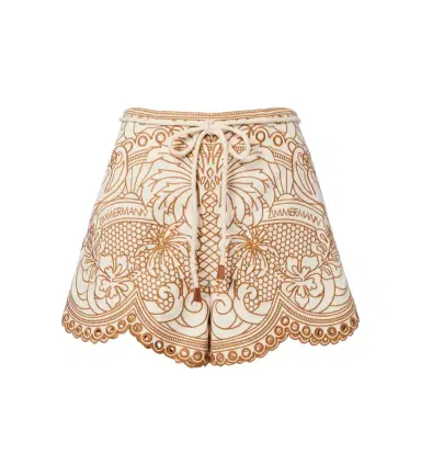 Zimmermann Como embroidered cotton shorts | Thumbnail 1 Zimmermann Como embroidered cotton shorts | Thumbnail 1