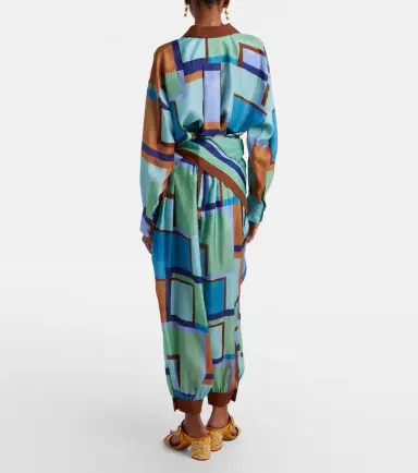 Zimmermann Como printed silk satin tapered pants | Thumbnail 2 Zimmermann Como printed silk satin tapered pants | Thumbnail 2