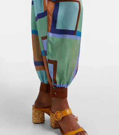Zimmermann Como printed silk satin tapered pants | Thumbnail 4 Zimmermann Como printed silk satin tapered pants | Thumbnail 4