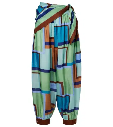 Zimmermann Como printed silk satin tapered pants | Thumbnail 1 Zimmermann Como printed silk satin tapered pants | Thumbnail 1