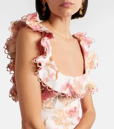 Zimmermann Como floral ruffled linen minidress | Thumbnail 5 Zimmermann Como floral ruffled linen minidress | Thumbnail 5