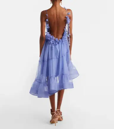 Zimmermann Como asymmetric floral-appliqué silk minidress | Thumbnail 6 Zimmermann Como asymmetric floral-appliqué silk minidress | Thumbnail 6