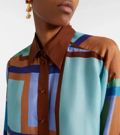 Zimmermann Como printed silk satin shirt | Thumbnail 4 Zimmermann Como printed silk satin shirt | Thumbnail 4