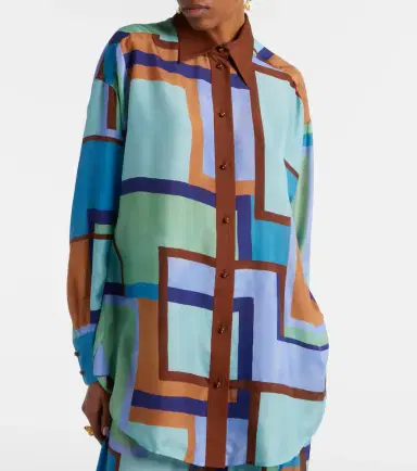 Zimmermann Como printed silk satin shirt | Thumbnail 5 Zimmermann Como printed silk satin shirt | Thumbnail 5