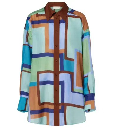 Zimmermann Como printed silk satin shirt | Thumbnail 1 Zimmermann Como printed silk satin shirt | Thumbnail 1