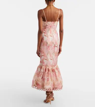 Zimmermann Como floral linen and silk midi dress | Thumbnail 5 Zimmermann Como floral linen and silk midi dress | Thumbnail 5