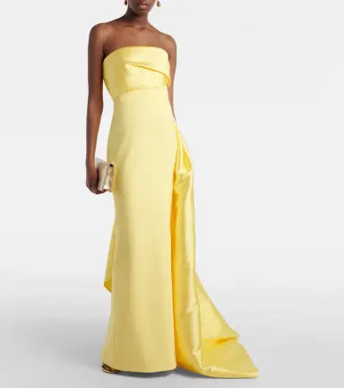 Solace London Kinsley draped strapless gown | Thumbnail 3 Solace London Kinsley draped strapless gown | Thumbnail 3