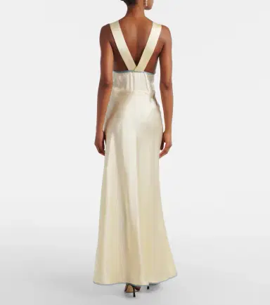 SIR Lace-trimmed silk maxi dress | Thumbnail 2 SIR Lace-trimmed silk maxi dress | Thumbnail 2