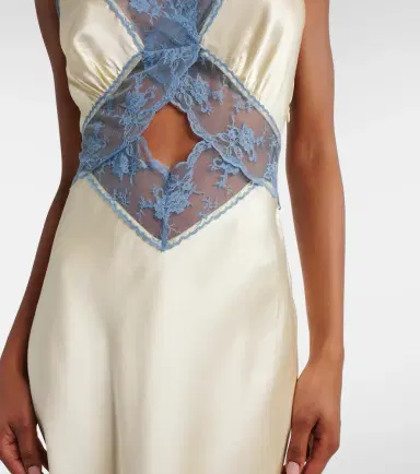SIR Lace-trimmed silk maxi dress | Thumbnail 6 SIR Lace-trimmed silk maxi dress | Thumbnail 6