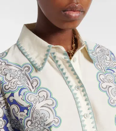 ALÉMAIS Alémais Printed cotton and silk shirt | Thumbnail 3 ALÉMAIS Alémais Printed cotton and silk shirt | Thumbnail 3