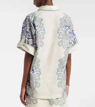 ALÉMAIS Alémais Printed cotton and silk shirt | Thumbnail 6 ALÉMAIS Alémais Printed cotton and silk shirt | Thumbnail 6