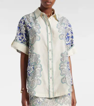 ALÉMAIS Alémais Printed cotton and silk shirt | Thumbnail 7 ALÉMAIS Alémais Printed cotton and silk shirt | Thumbnail 7