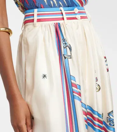 ALÉMAIS Alémais Apollo printed cropped silk satin balloon pants | Thumbnail 2 ALÉMAIS Alémais Apollo printed cropped silk satin balloon pants | Thumbnail 2