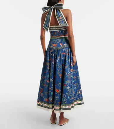 ALÉMAIS Alémais Cove printed cotton midi skirt | Thumbnail 3 ALÉMAIS Alémais Cove printed cotton midi skirt | Thumbnail 3