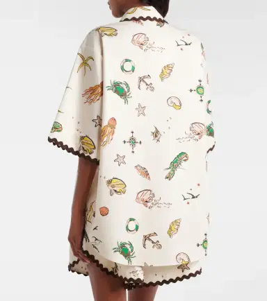 Alemais Alémais Printed oversized cotton shirt | Thumbnail 3 Alemais Alémais Printed oversized cotton shirt | Thumbnail 3