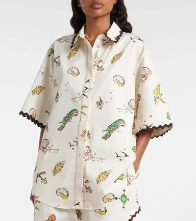 Alemais Alémais Printed oversized cotton shirt | Thumbnail 5 Alemais Alémais Printed oversized cotton shirt | Thumbnail 5