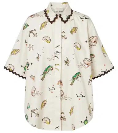 Alemais Alémais Printed oversized cotton shirt | Thumbnail 1 Alemais Alémais Printed oversized cotton shirt | Thumbnail 1