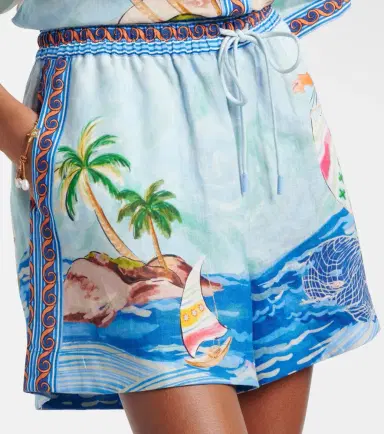 ALÉMAIS Alémais Printed linen shorts | Thumbnail 4 ALÉMAIS Alémais Printed linen shorts | Thumbnail 4