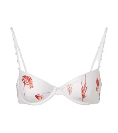 Agua by Agua Bendita Magdalena embellished printed bikini top | Thumbnail 1 Agua by Agua Bendita Magdalena embellished printed bikini top | Thumbnail 1