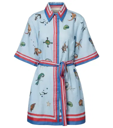 Alemais Alémais Printed belted linen shirt dress | Thumbnail 1 Alemais Alémais Printed belted linen shirt dress | Thumbnail 1