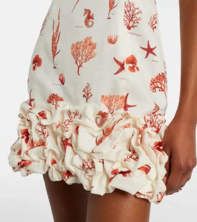 Agua by Agua Bendita Jardin printed off-shoulder linen minidress | Thumbnail 4 Agua by Agua Bendita Jardin printed off-shoulder linen minidress | Thumbnail 4