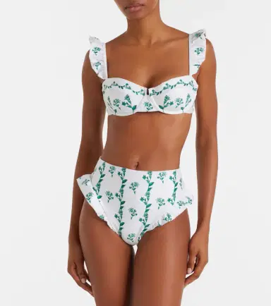 Agua by Agua Bendita Kiwi floral ruffled bikini top | Thumbnail 2 Agua by Agua Bendita Kiwi floral ruffled bikini top | Thumbnail 2