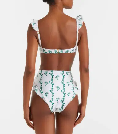 Agua by Agua Bendita Kiwi floral ruffled bikini top | Thumbnail 4 Agua by Agua Bendita Kiwi floral ruffled bikini top | Thumbnail 4