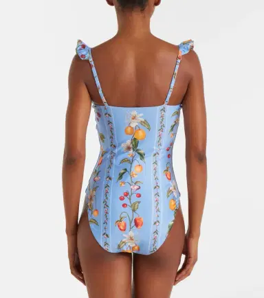 Agua by Agua Bendita Ajonjoli printed ruffled swimsuit | Thumbnail 2 Agua by Agua Bendita Ajonjoli printed ruffled swimsuit | Thumbnail 2