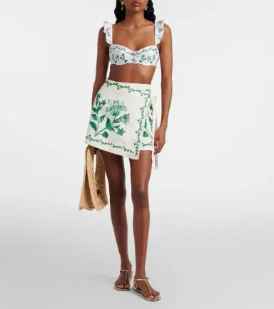 Agua by Agua Bendita Luna floral linen beach cover-up | Thumbnail 2 Agua by Agua Bendita Luna floral linen beach cover-up | Thumbnail 2