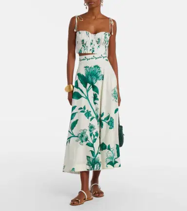 Agua by Agua Bendita Moringa floral pleated cotton crop top | Thumbnail 3 Agua by Agua Bendita Moringa floral pleated cotton crop top | Thumbnail 3