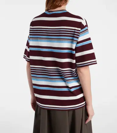Prada Striped cotton T-shirt | Thumbnail 3 Prada Striped cotton T-shirt | Thumbnail 3