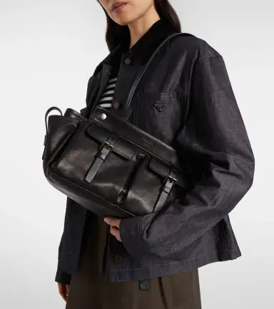 Prada Route leather tote bag | Thumbnail 6 Prada Route leather tote bag | Thumbnail 6