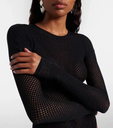 Wardrobe.NYC Wardrobe. NYC Open-knit wool-blend bodysuit | Thumbnail 2 Wardrobe.NYC Wardrobe. NYC Open-knit wool-blend bodysuit | Thumbnail 2