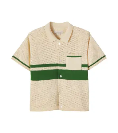 Konges Slojd Konges Sløjd Hai knitted striped cotton shirt | Thumbnail 1 Konges Slojd Konges Sløjd Hai knitted striped cotton shirt | Thumbnail 1