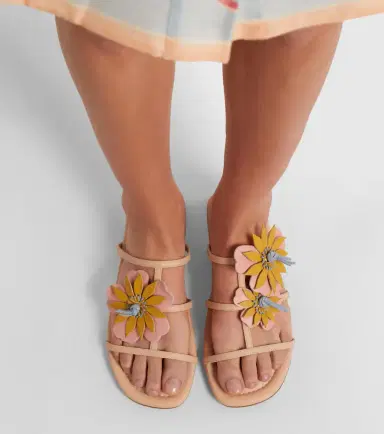 Zimmermann Lilia floral-appliqué leather sandals | Thumbnail 2 Zimmermann Lilia floral-appliqué leather sandals | Thumbnail 2