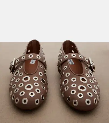 Alaïa Alaïa Embellished leather ballet flats | Thumbnail 2 Alaïa Alaïa Embellished leather ballet flats | Thumbnail 2