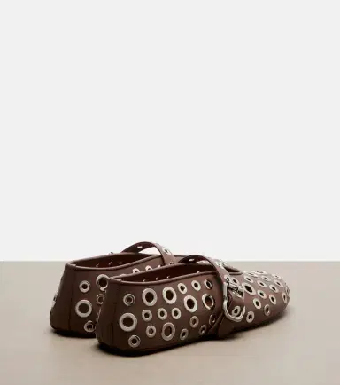 Alaïa Alaïa Embellished leather ballet flats | Thumbnail 4 Alaïa Alaïa Embellished leather ballet flats | Thumbnail 4