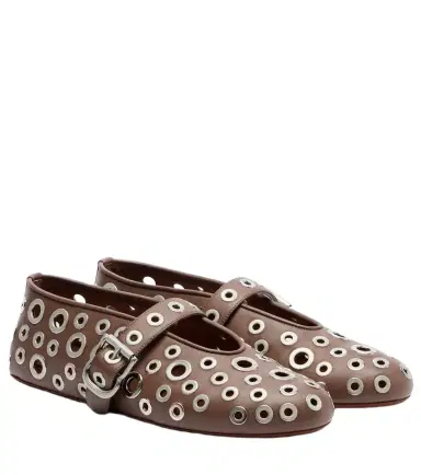 Alaïa Alaïa Embellished leather ballet flats | Thumbnail 1 Alaïa Alaïa Embellished leather ballet flats | Thumbnail 1